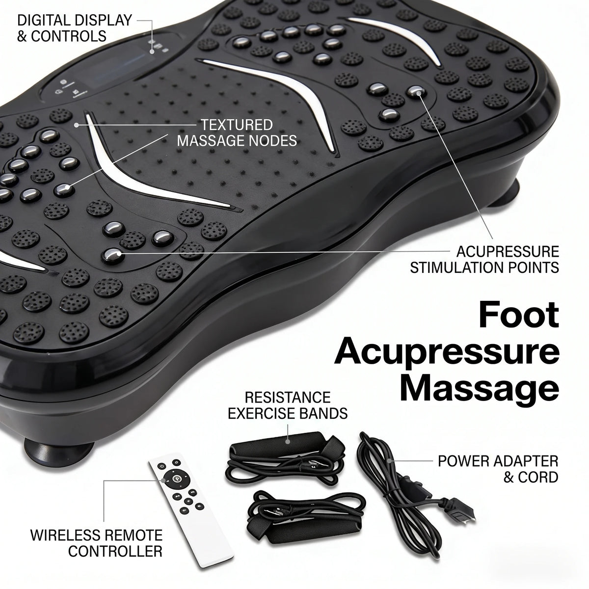 Vibration Plate Fitness Machine – Full Body Workout Shaking Platform for Weight Loss, Muscle Toning & Recovery, Home Gym Equipment for Beginners