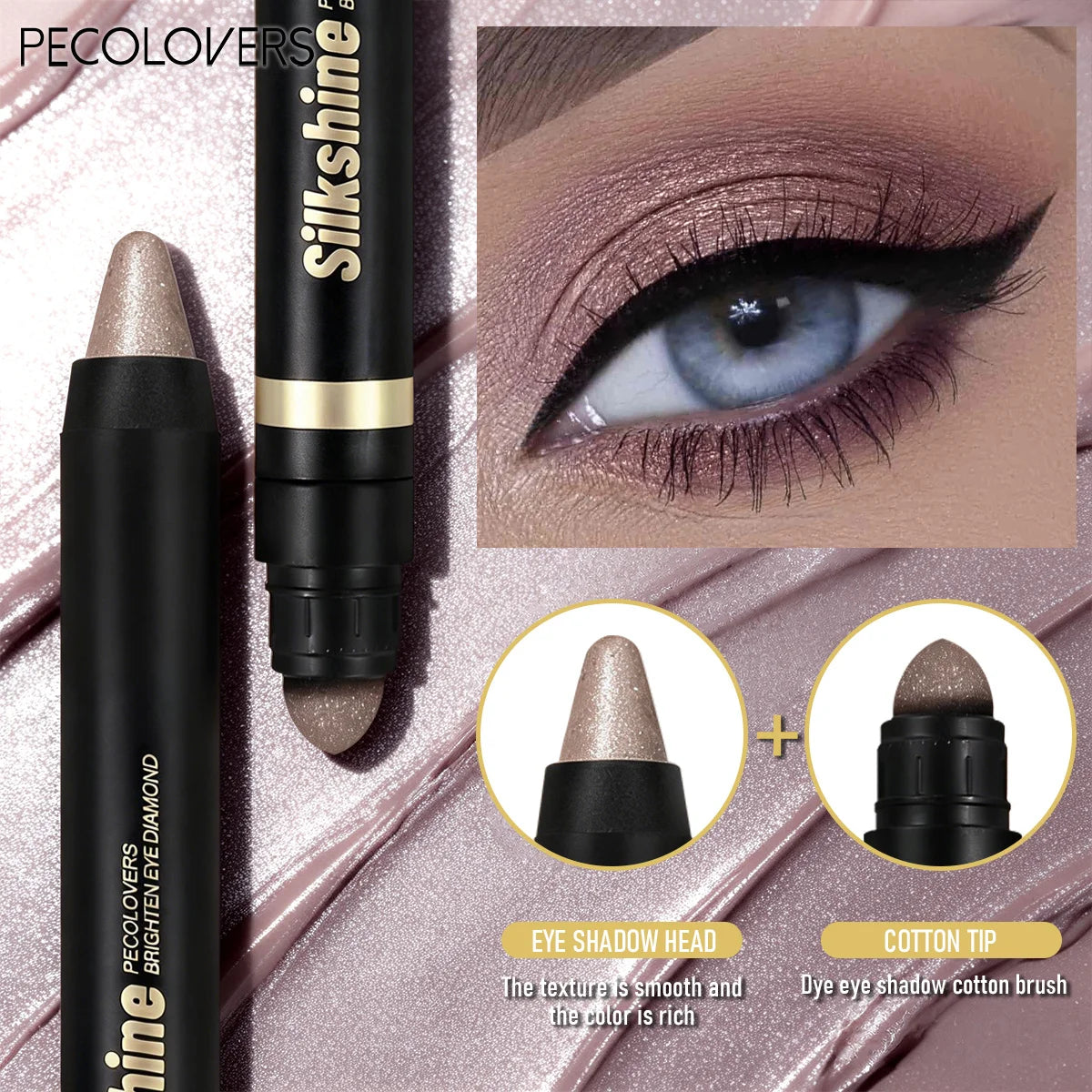 6PCS/SET 2 In 1 Double Head Eyeshadow Pencils,Water Resistant,Non Greasy Cream Formula,Rich Color Payoff,Glitter & Matte Dual Finishes,No Powder Fallout,Beginner Friendly Portable Eye Stick Set For Everyday Beauty Looks