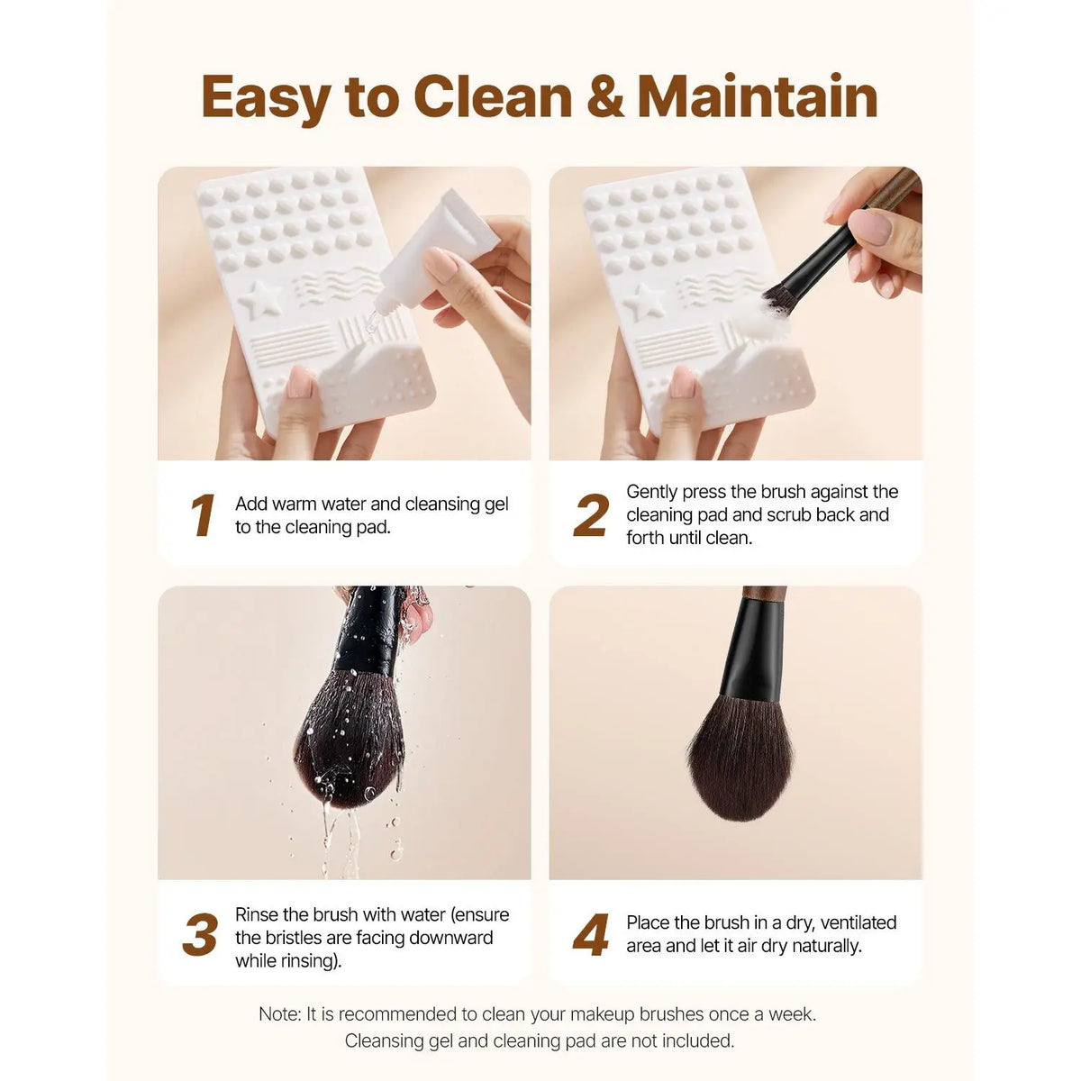 VEVOR Professional Makeup Brush Set with Soft Bristles for Flawless Blending