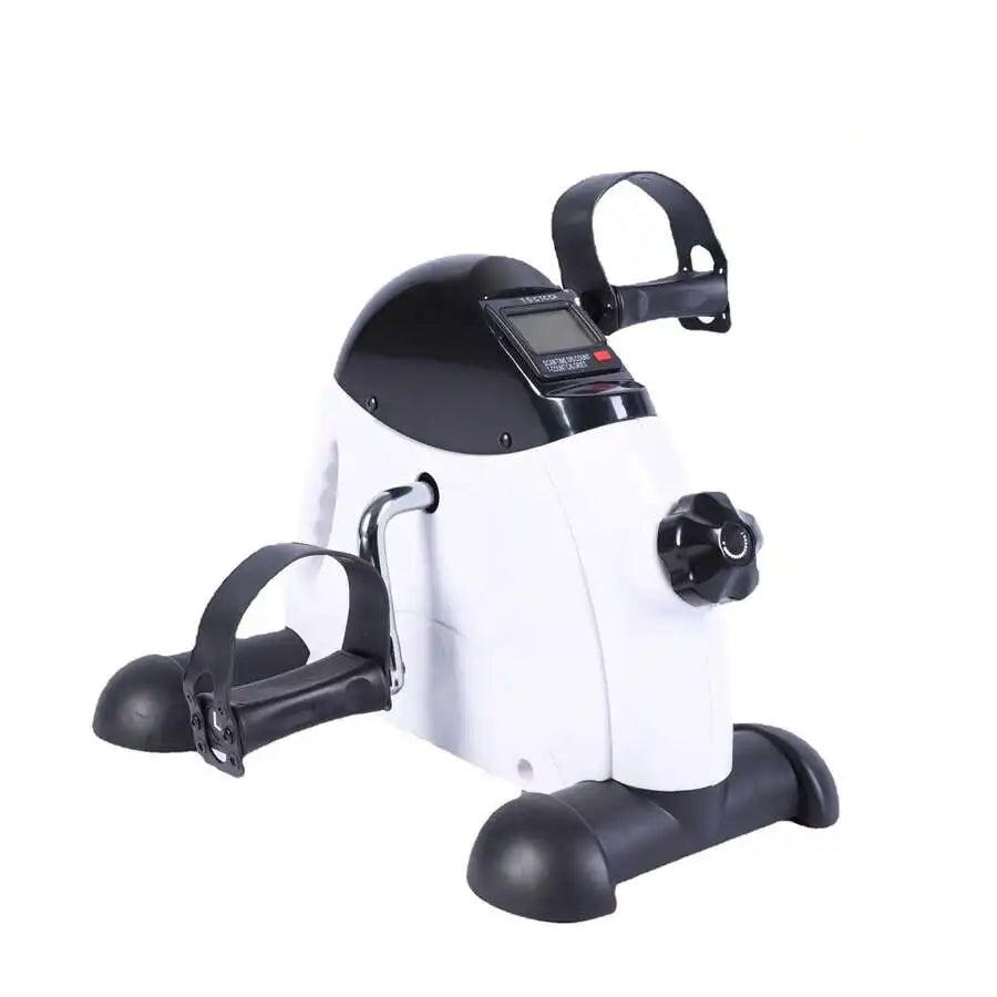Mini Exercise Bike,  Under Desk Bike Pedal Exerciser Portable Foot Cycle Arm & Leg Peddler Machine With LCD Screen Displays