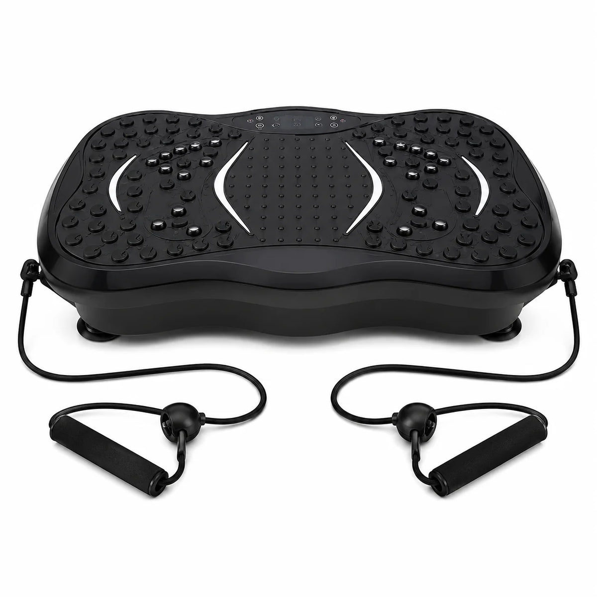 Vibration Plate Exercise Machine with Resistance Bands, Whole Body Vibration Platform for Home Workout, Anti-Slip Fitness Massage Board with Remote Control
