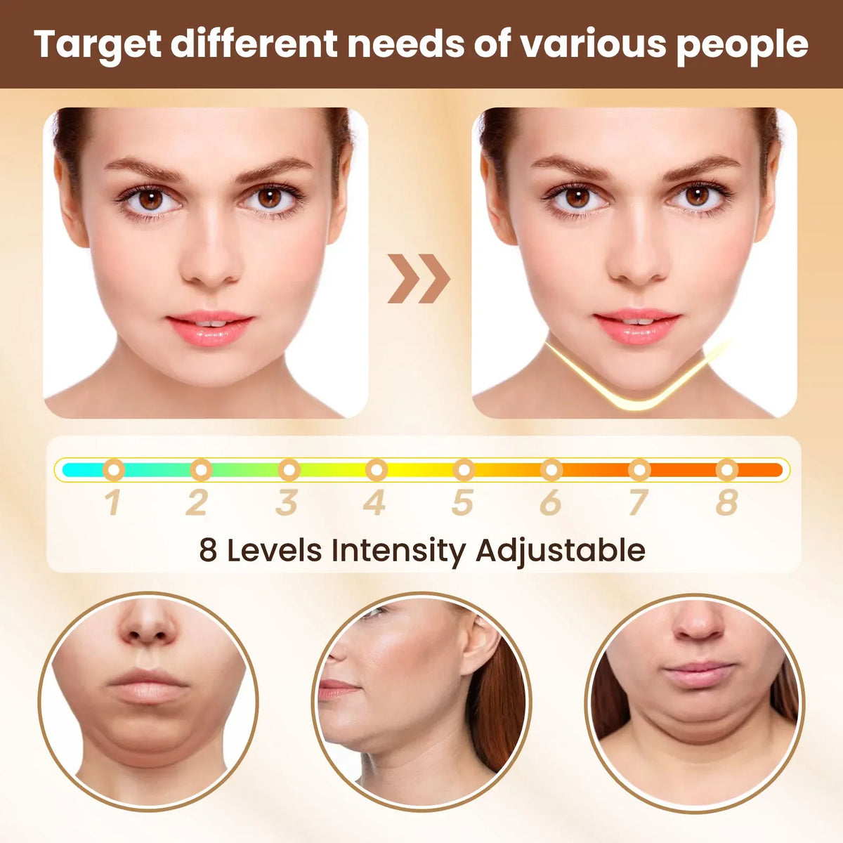 EMS Facial Massager Band for Microcurrent Face and Jawline Toning