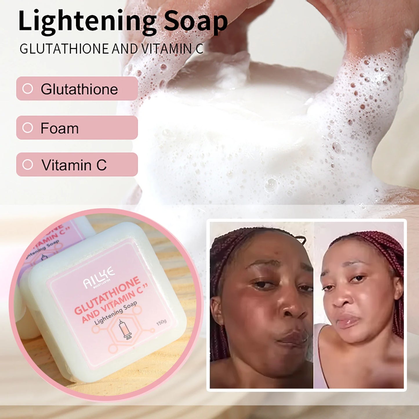 AILKE Whitening Moisturizing Korean Facial And Body Lotion, Reduce Melanin Wrinkles, Vitamin C Dark Spots Remove Skin Care Cream