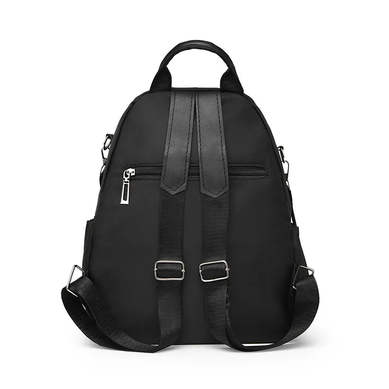 Backpack Large Capacity Multi Pocket Nylon Fabric Adjustable Straps Daily Commute Women Girls Trendy Casual