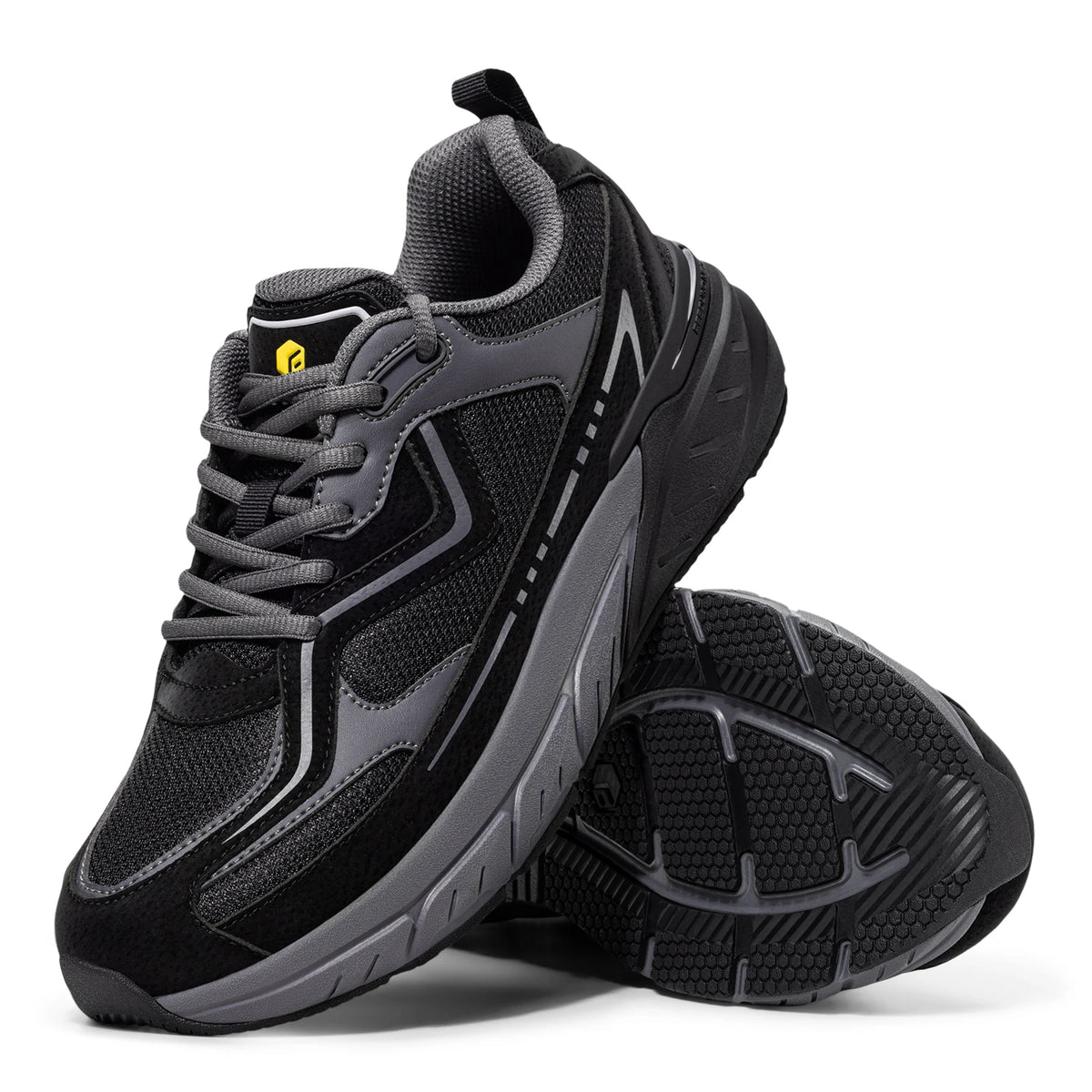 FitVille Men'S Wide Width Walking Sneakers, Stylish Athletic Shoes With Arch Support, Breathable Non-Slip Lightweight Cushioned Footwear For Gym Workout & Flat Feet