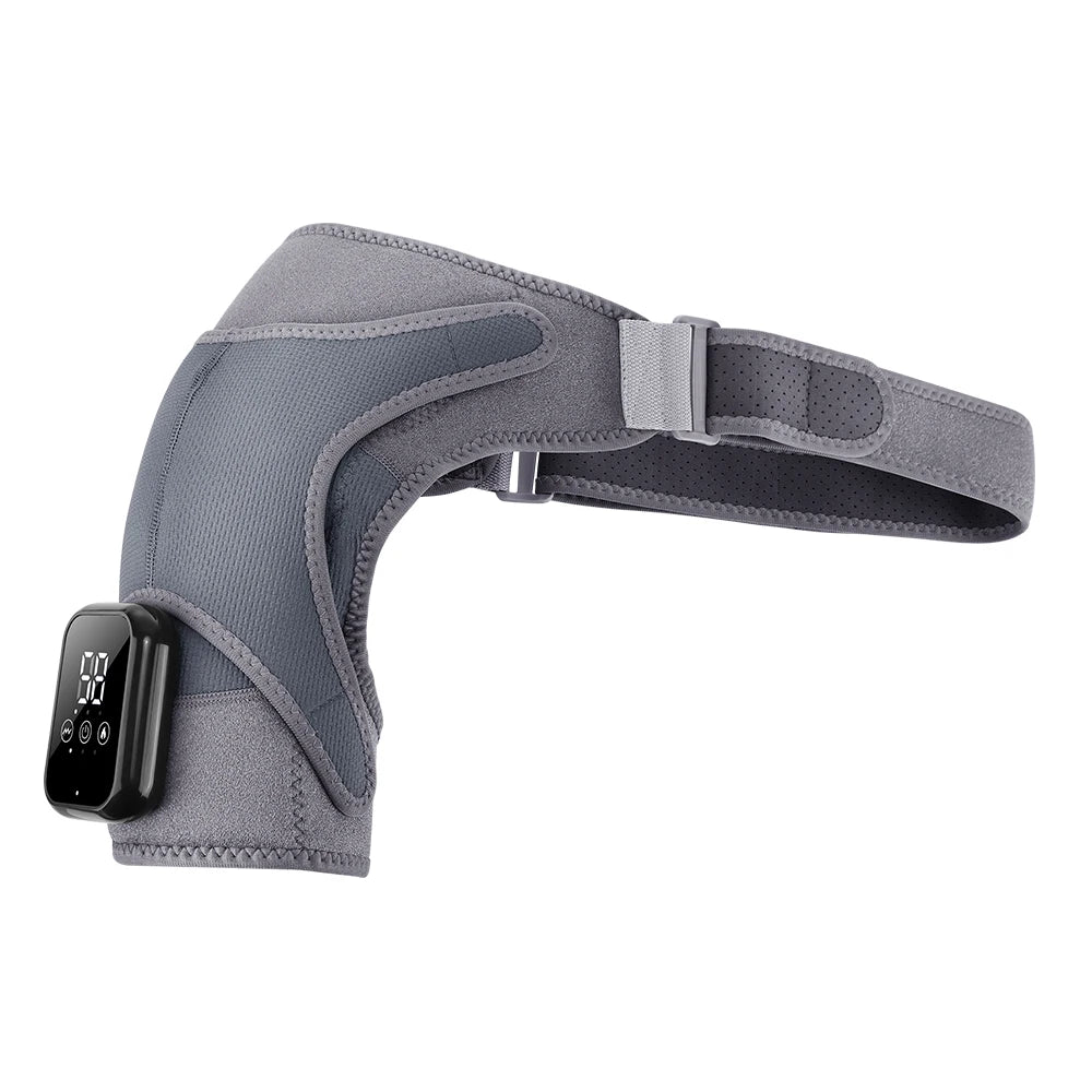 Electric Heating Vibration Shoulder Massager Wrap 3 Massage Mode 3 Adjustabal Temperature Shoulder Support Belt Strap