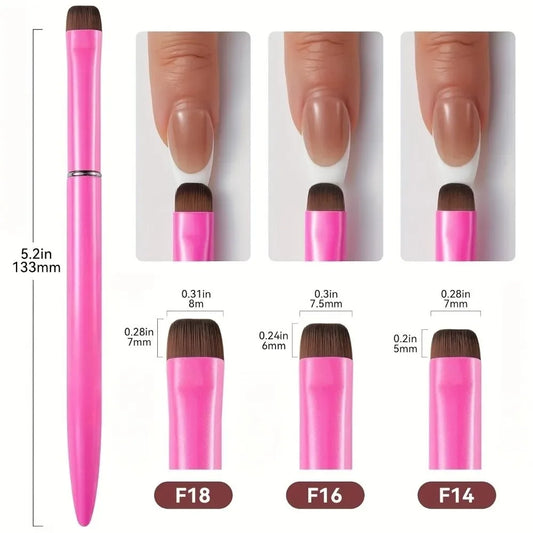 Three In One Nail Brush for Gel and Acrylic Cleaning