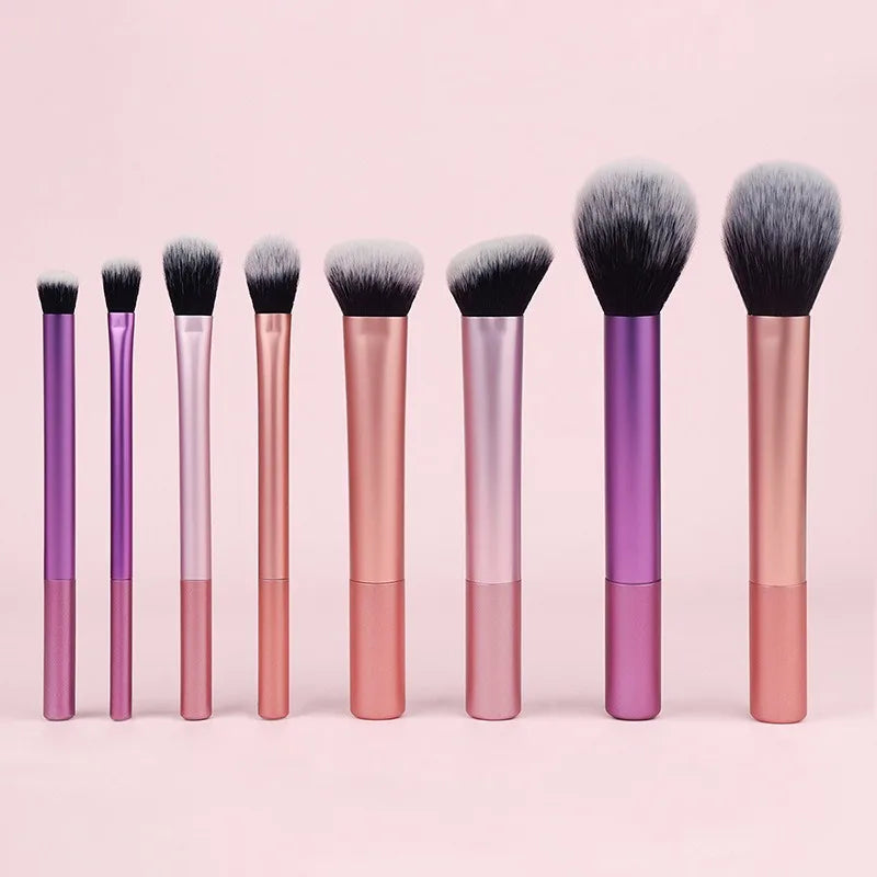 Synthetic Hair Makeup Brush Set for Foundation Blush and Eyeshadow