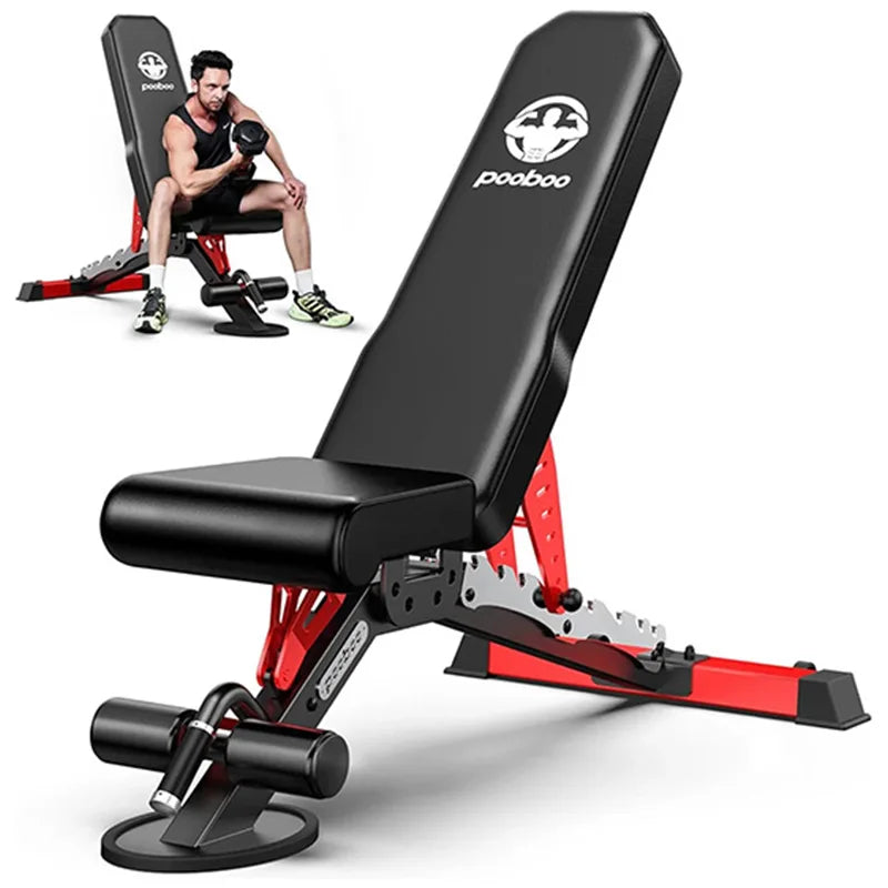 Pooboo Adjustable Workout Bench For Home Strength Training