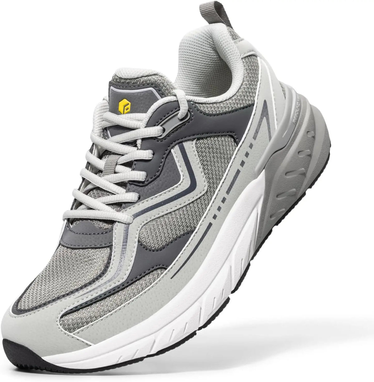 FitVille Men'S Wide Width Walking Sneakers, Stylish Athletic Shoes With Arch Support, Breathable Non-Slip Lightweight Cushioned Footwear For Gym Workout & Flat Feet