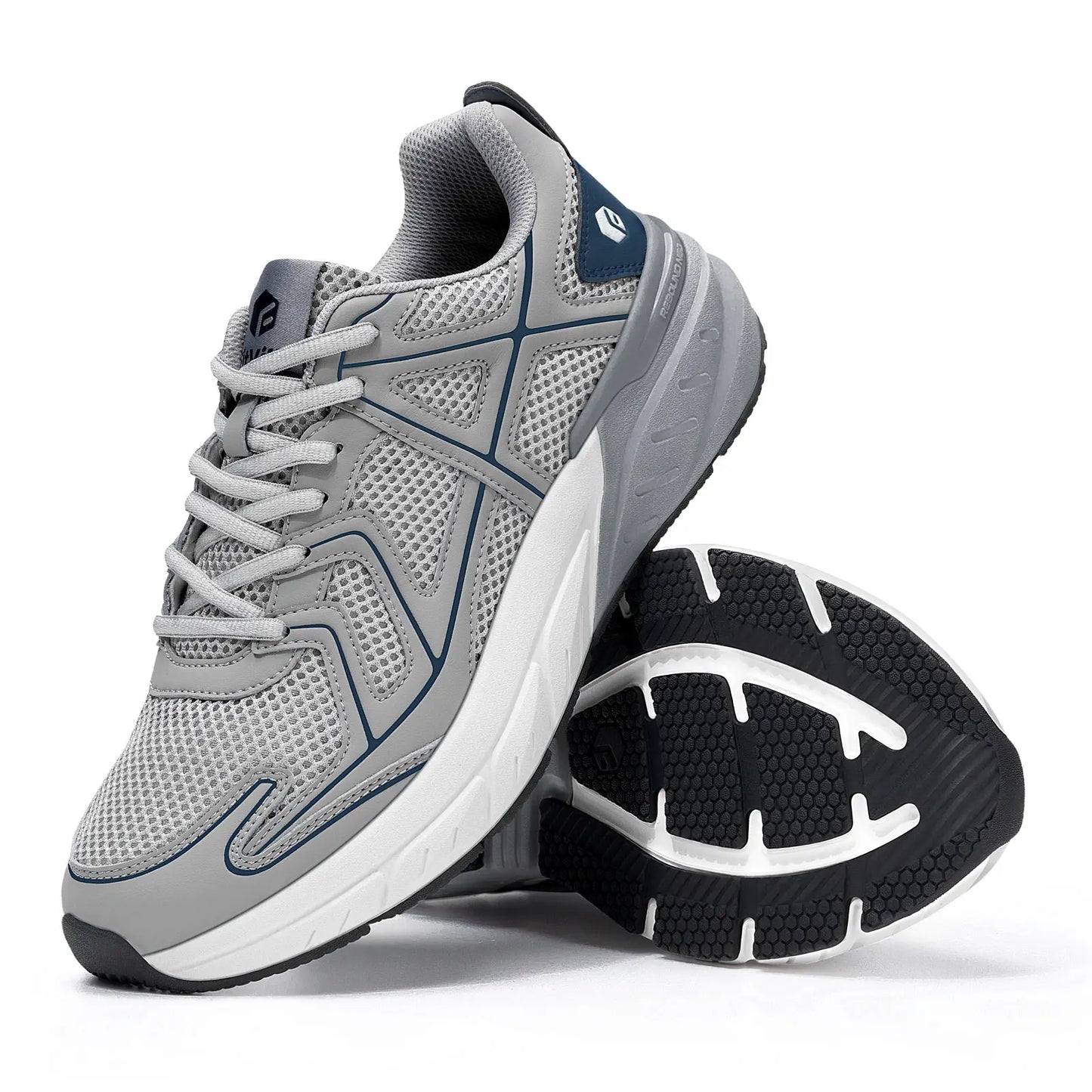 Fitville Newest Walking Shoes For Men Wide Width Thicker Cushioning Sneaker Bouncy Running Shoe Workout Gym Athletic