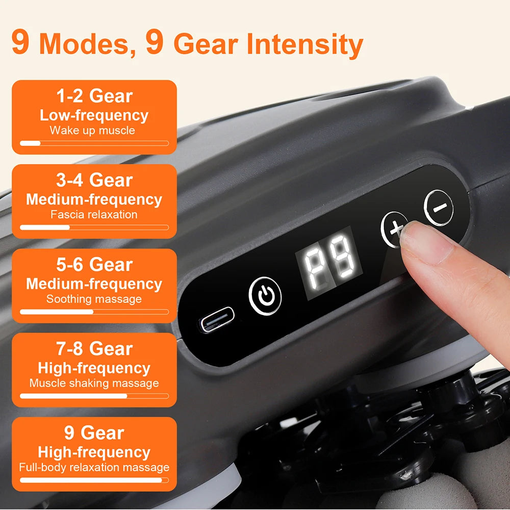 Iebilif Wireless 42 Heads Massage Gun With Red Light Therapy